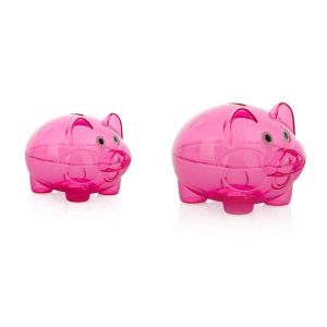 CE PP Transparent Piggy Bank Custom Pattern Printing