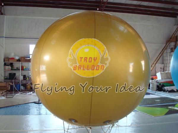 Full Digital Printed Gold Color Inflatable Advertising Helium Balloon for