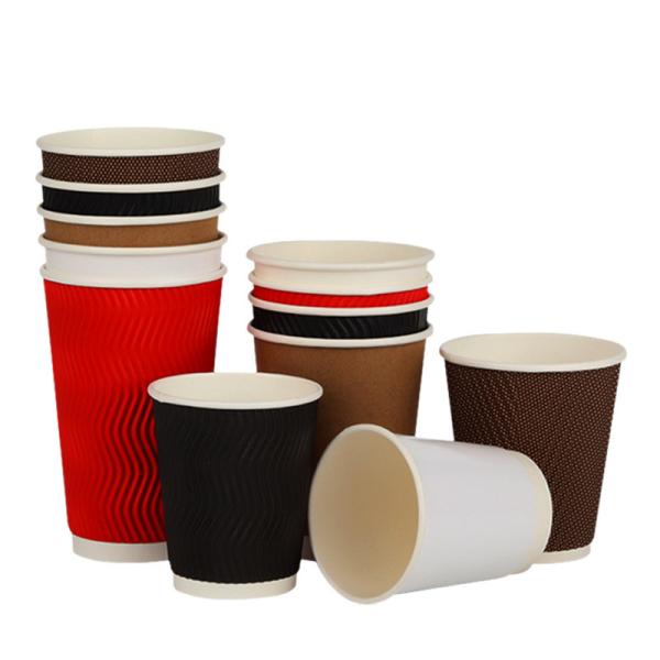 Custom Logo Eco Friendly Paper Cup 10 Oz Capacity 100% Recyclable Materials
