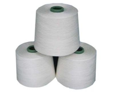 30 / 1 High Tenacity Spun Polyester Knitting Yarn Raw White 100% Virgin