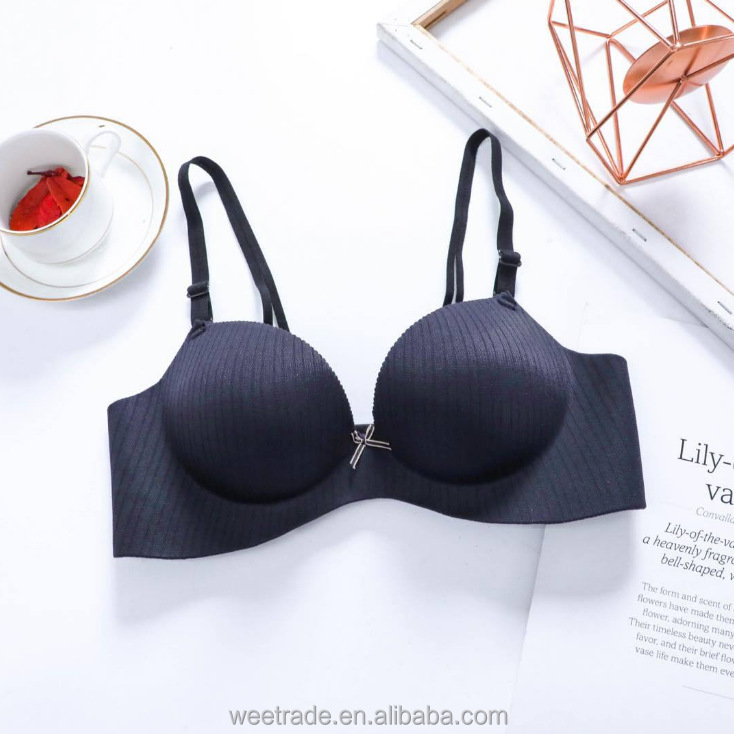 New wireless bra seamless push up bra women bras one piece with bow