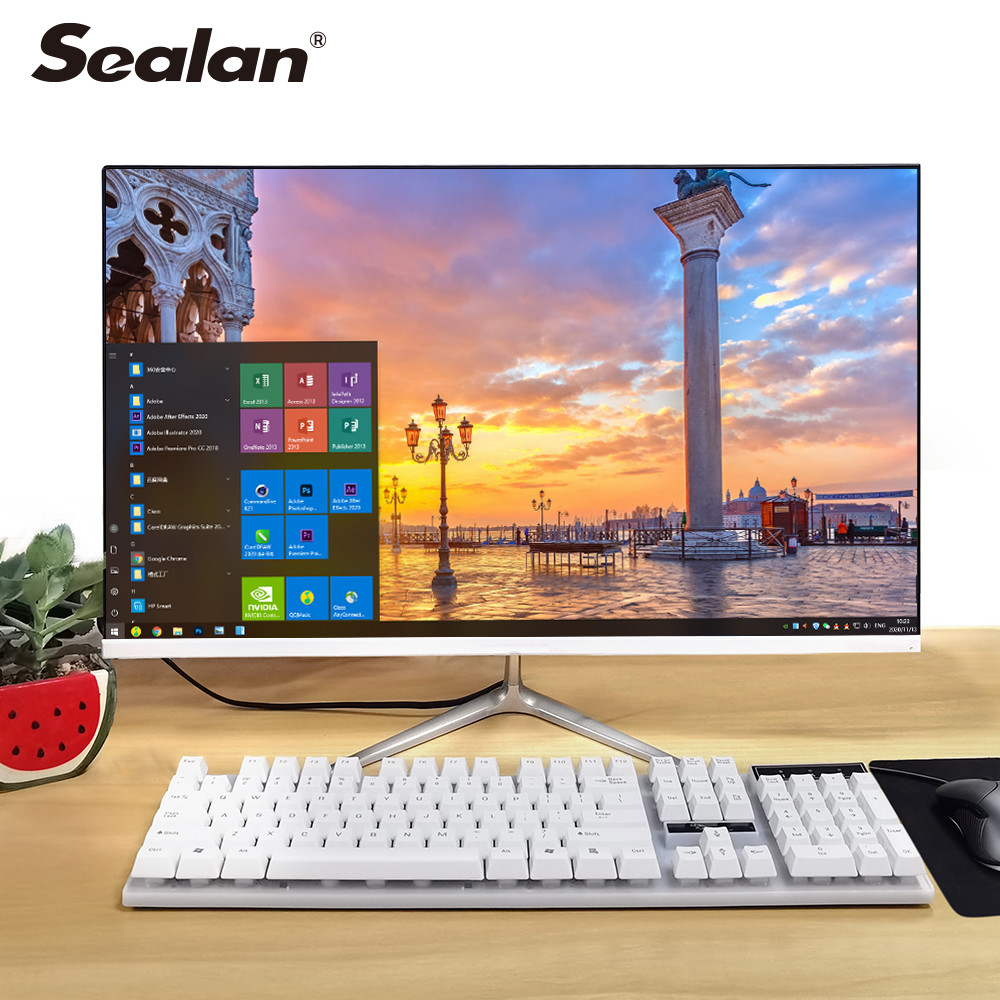 Business Monoblock Desktop 23.8 Inch Aio Pc Memory 8g SSD 480g Dual Core I5-3320