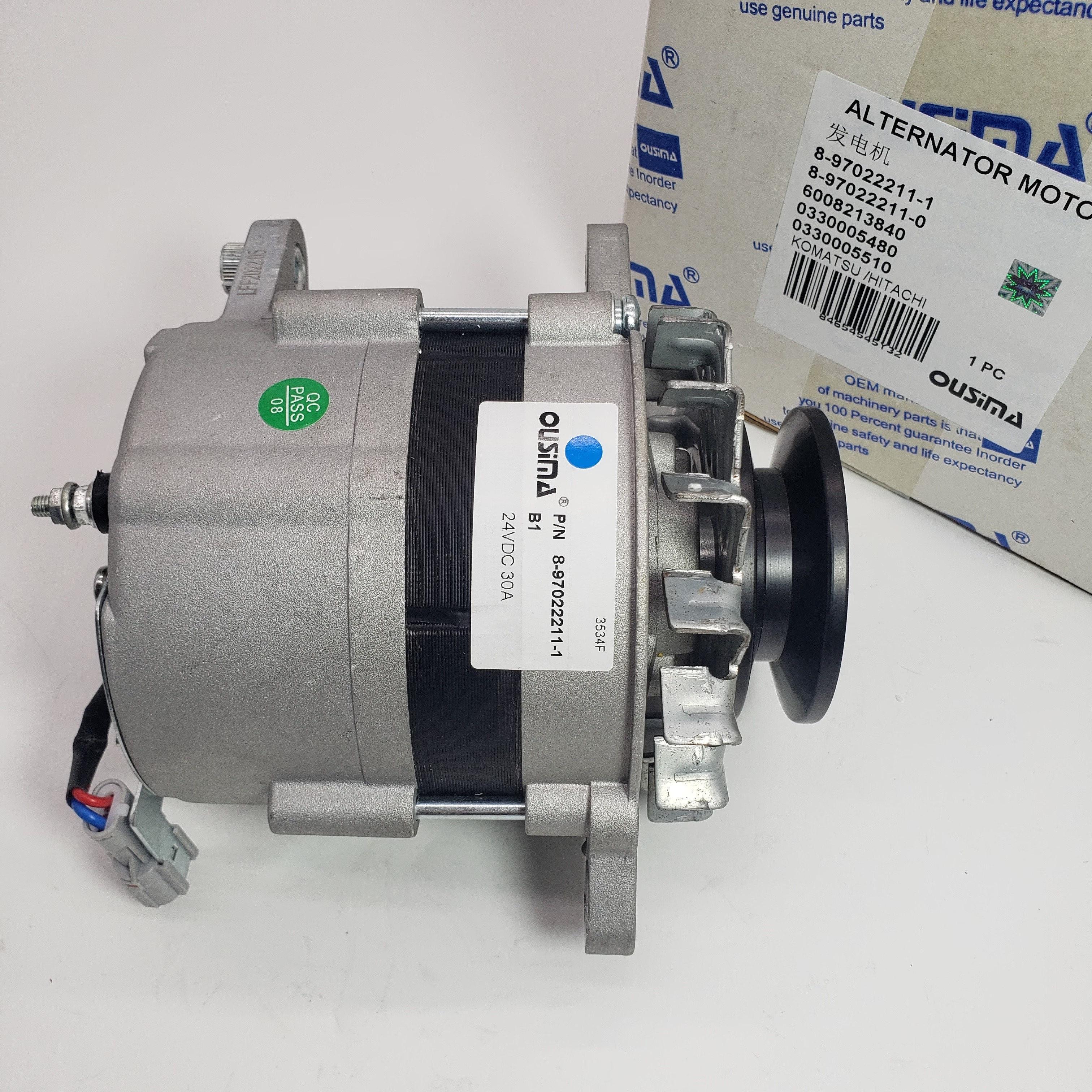 8-97022211-1 8-97022211-0 Excavator Alternator 6008213840 0330005480 0330005510 For KOAMTSU HITACHI SUMITOMO 4BD1