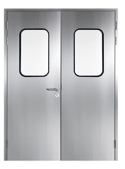 Stainless Steel Clean Room Door Environmental Protection Double Swing Door For Hospital