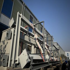 Pipe Rack Steel Structure Fabircation Custom H Beams Painting / Galvanized