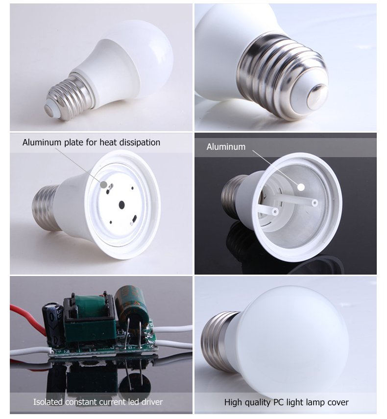 White 7W High CRI led bulb ODM