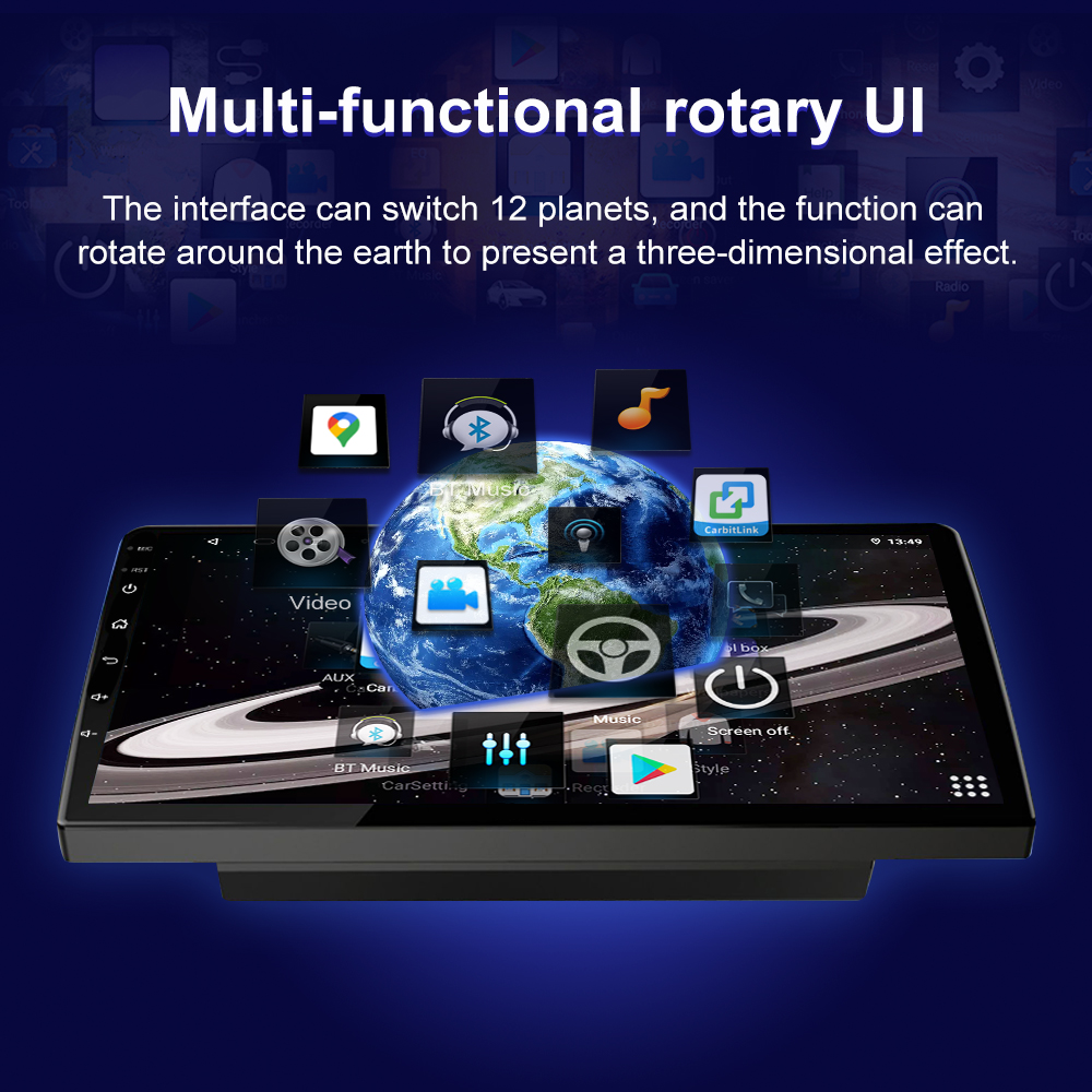 Work Steering Wheel Control 9inch Double 1din Car Radio with HD Touch Screen and WiFi