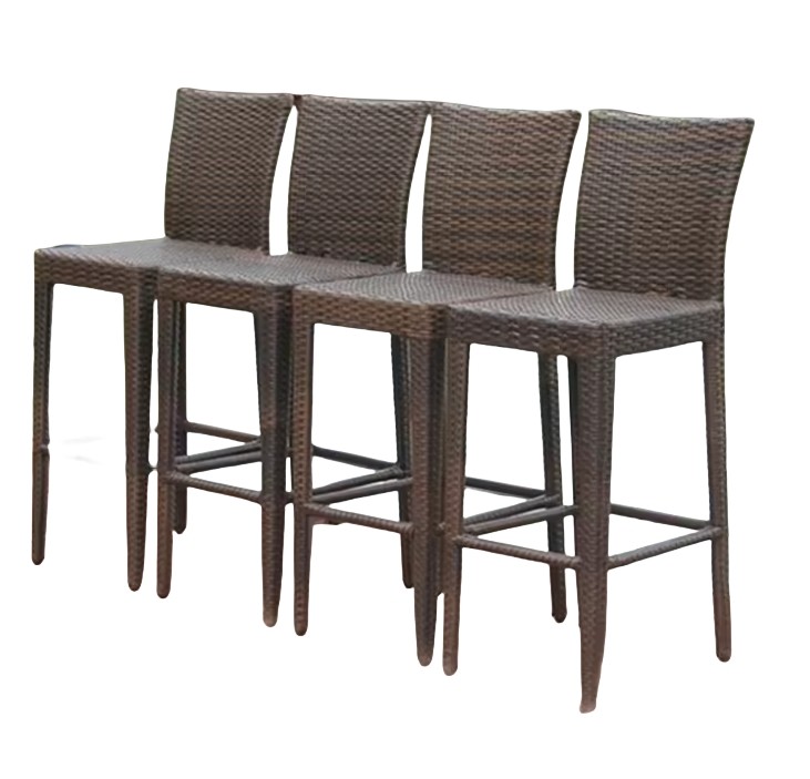 Vintage High Wooden Black Metal Bar Stool Set Of 4 Chair School Gym Workshop Home Bar