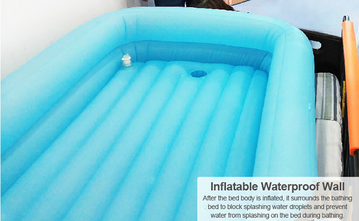 25L Adult Inflatable Bath Tubs Shower Bath Basin Kit For Bedridden Patients