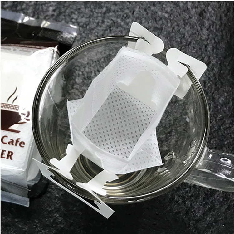 Gravure Printing CPP Drip Coffee Filter Bags Ear Hanging 74*90mm