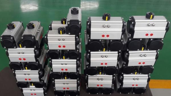 AT series double action or single action pneumatic rotary actuator for butterfly