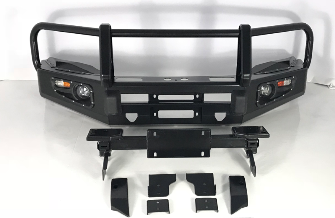 High- Powder Coating Steel Front Bumper for Toyota Hilux Winch Bull Bar Auto Parts