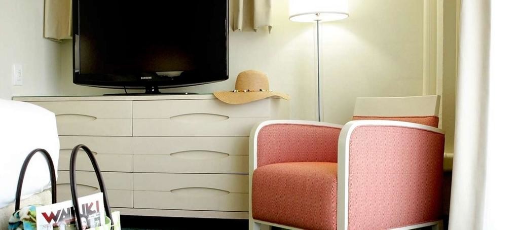 Fashion Design of Hotel room Interior Furniture by White painting Queen Bed with Side table and Storage Chest of Drawers