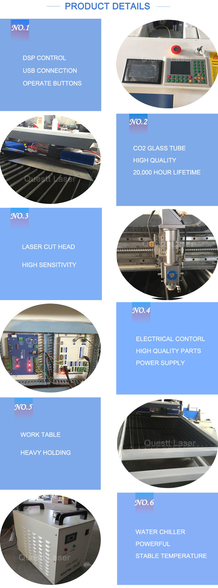 300W Metal Laser Cutting Engraving Machine Water Cooling Co2 Glass Tube
