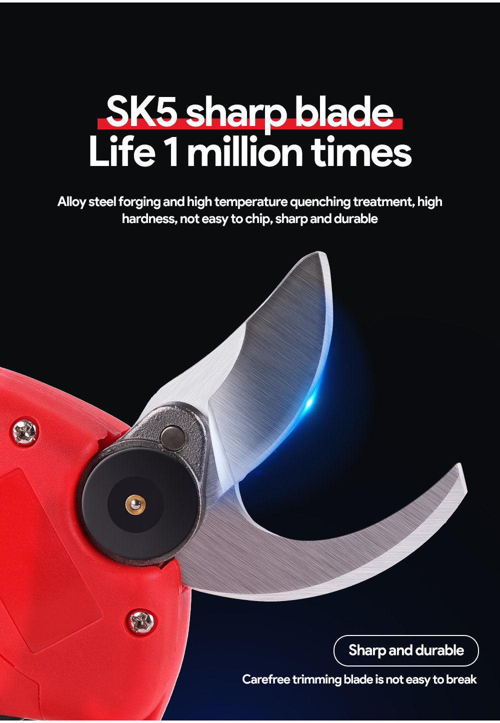 2.5CM Battery Orchard Pruner Cordless Pruner with Cheap Price 16.8V 2.5Ah