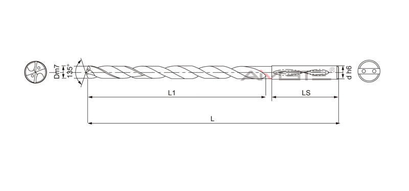 Customized Carbide Deep Hole Drill 8xD 12xD 15xD Tungsten Drill Bits For Steel