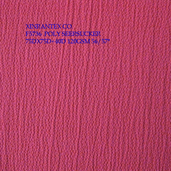 F5790 lady fashion fabric poly crinkle crepe with spandex