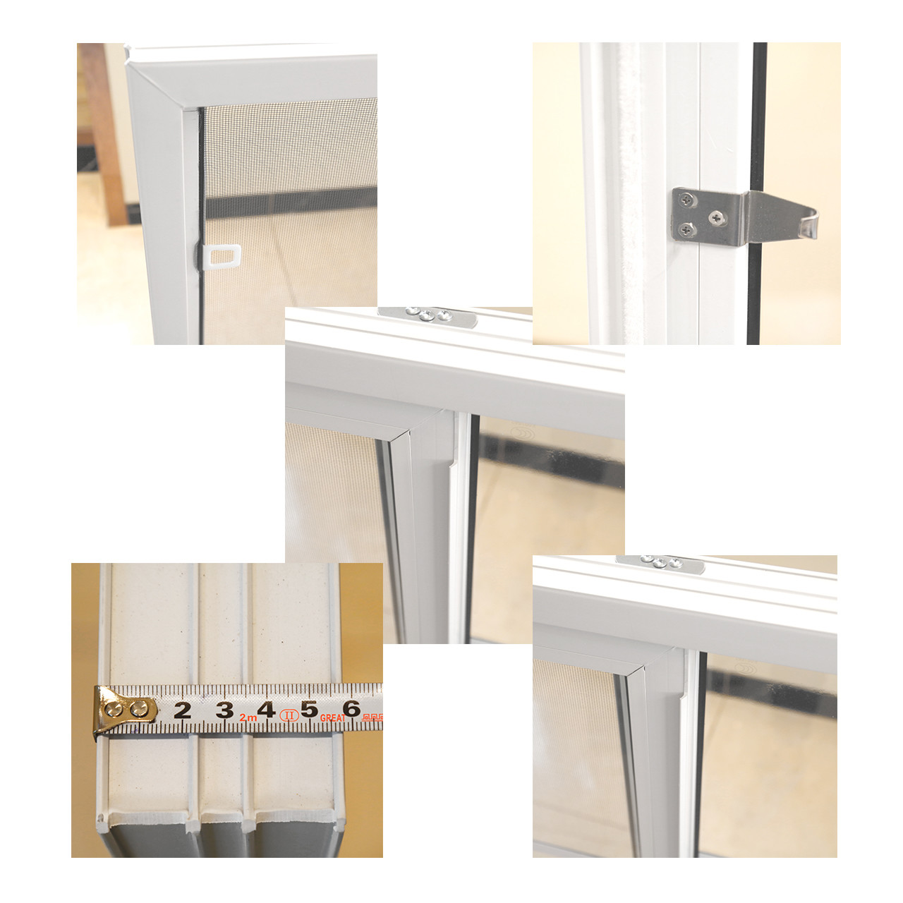 Pvc Sliding Window Double Glazed Sound Insulation Tempered 58mm
