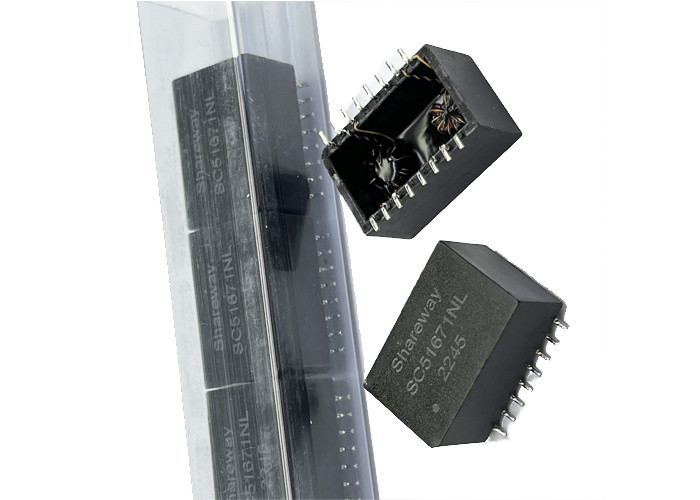 10/100/1000 Base-T non-PoE LAN Transformer through-hole 749020112B