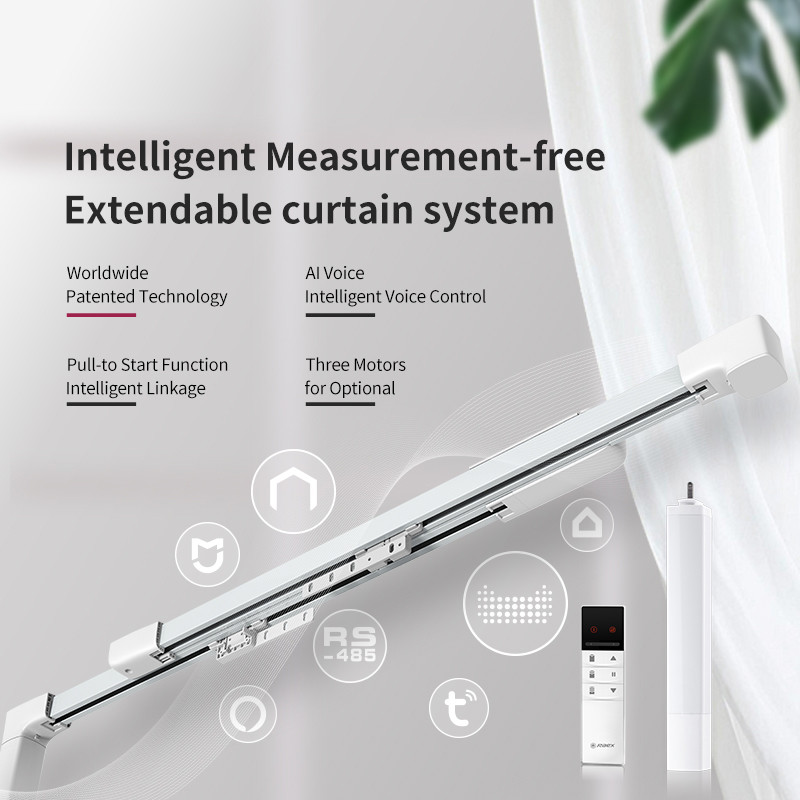 WiFi Control Smart home curtain opener Automatic Curtain Track Work with Amazon Alexa Google Home