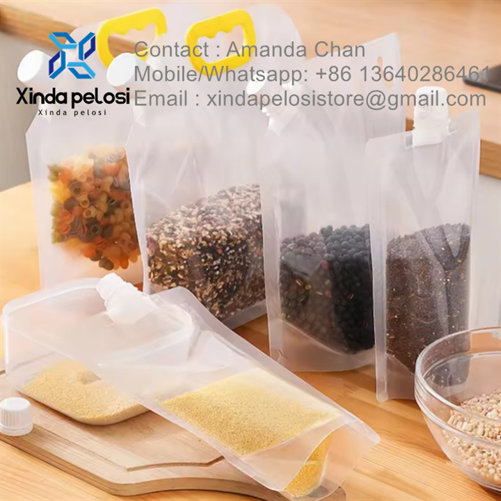 OEM High Quality Plastic Juice Water Liquid Custom Spout Bag Stand Spout Tea Bag For Sale