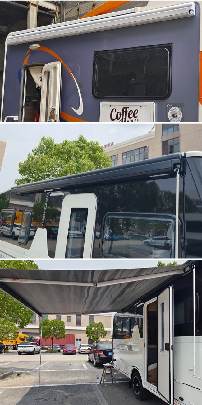 Side Mounted Rv Retractable Awning Sun Shade 420G PVC Four Season