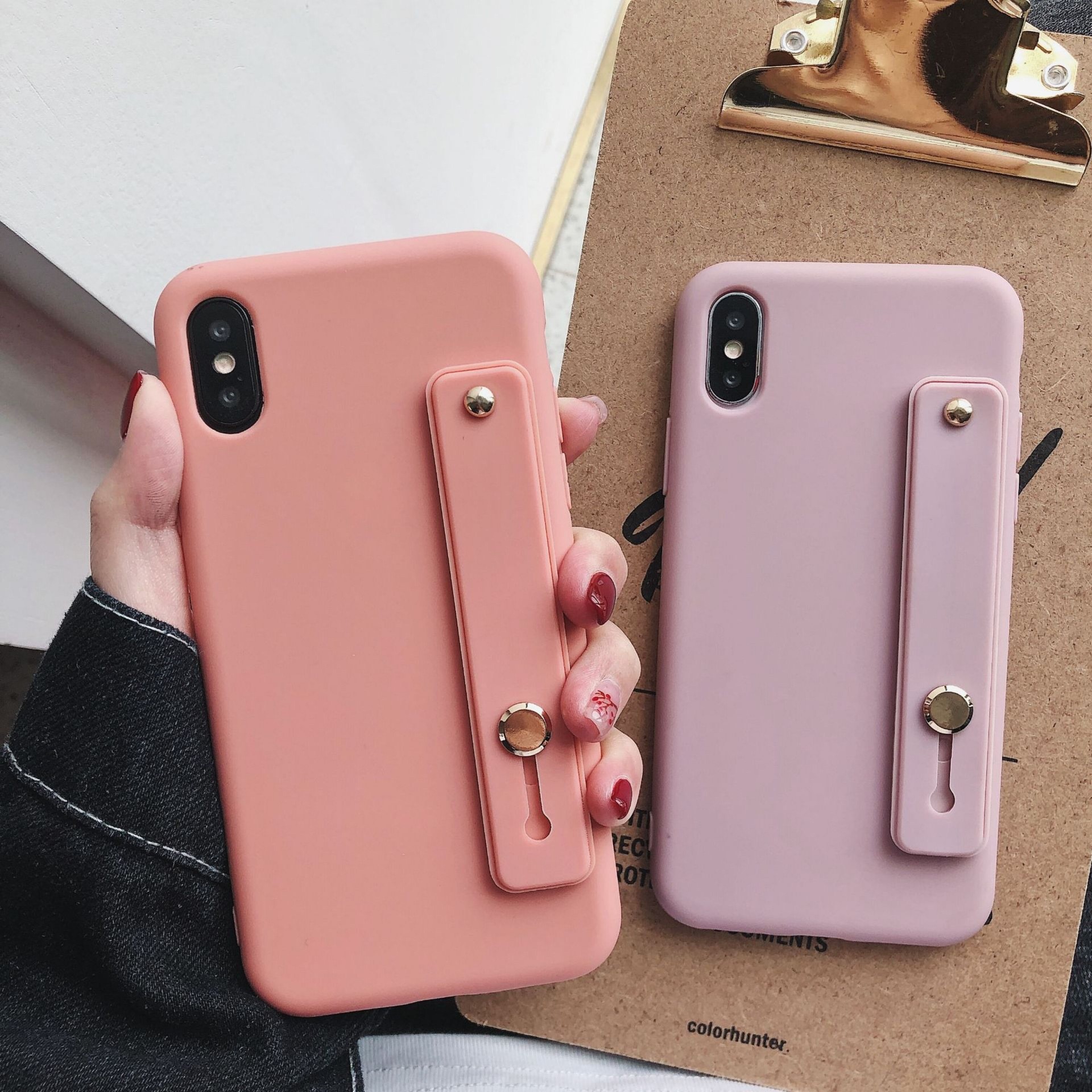 TPU Fashion Protective Case Finger Grip Camera Protect Anti Knock