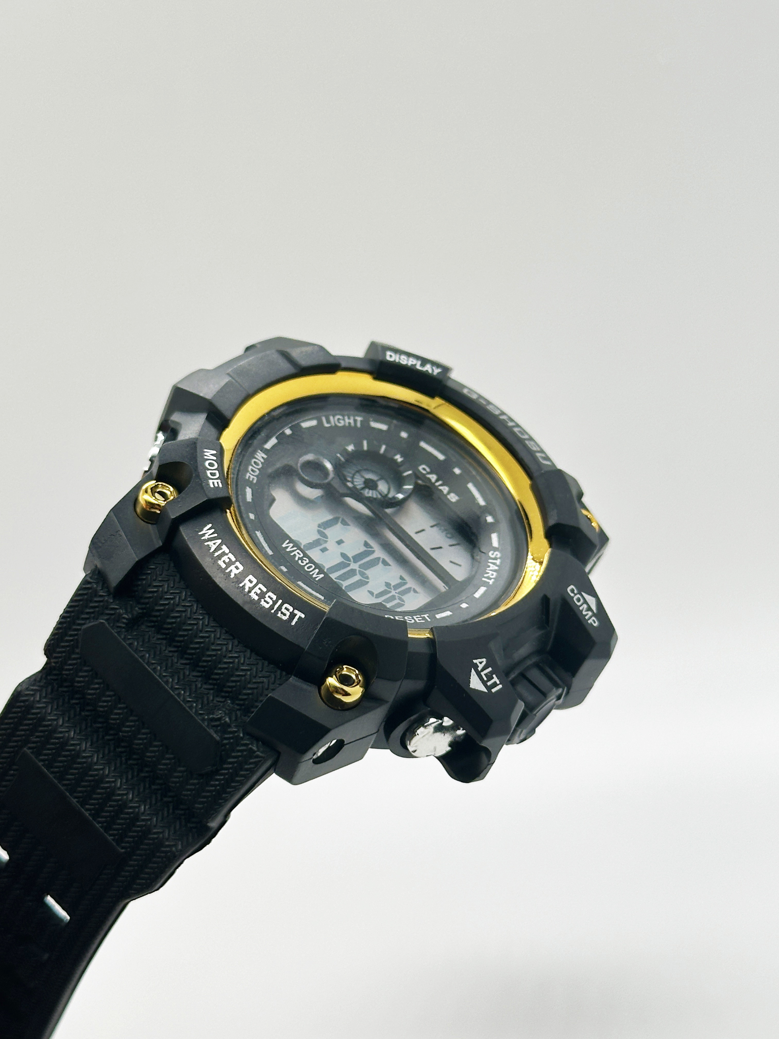 Silicone Band Digital Men Quartz Watch Sports Chronograph Watches