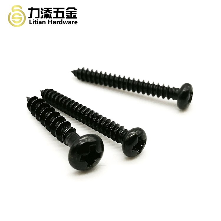 6mm Black Self Tapping Screws For Metal Aluminum Material Coloredplating