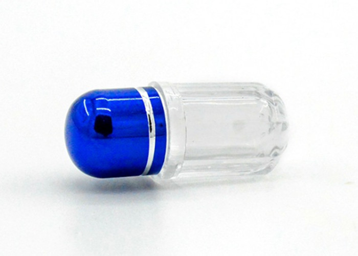 One Grain Pack Health Product Packaging Bottle , Plating Cap PET Plastic Bottle