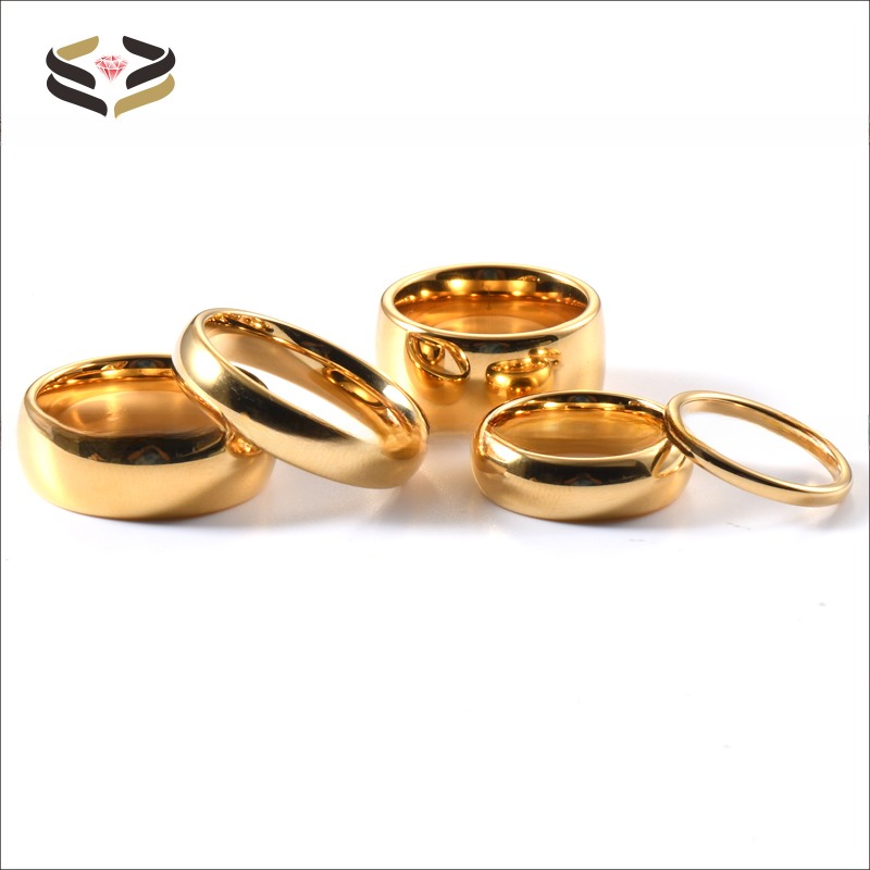 CLASSIC Style 4mm Dome High Polished Tungsten Carbide Ring for Mens and Womens Celebration