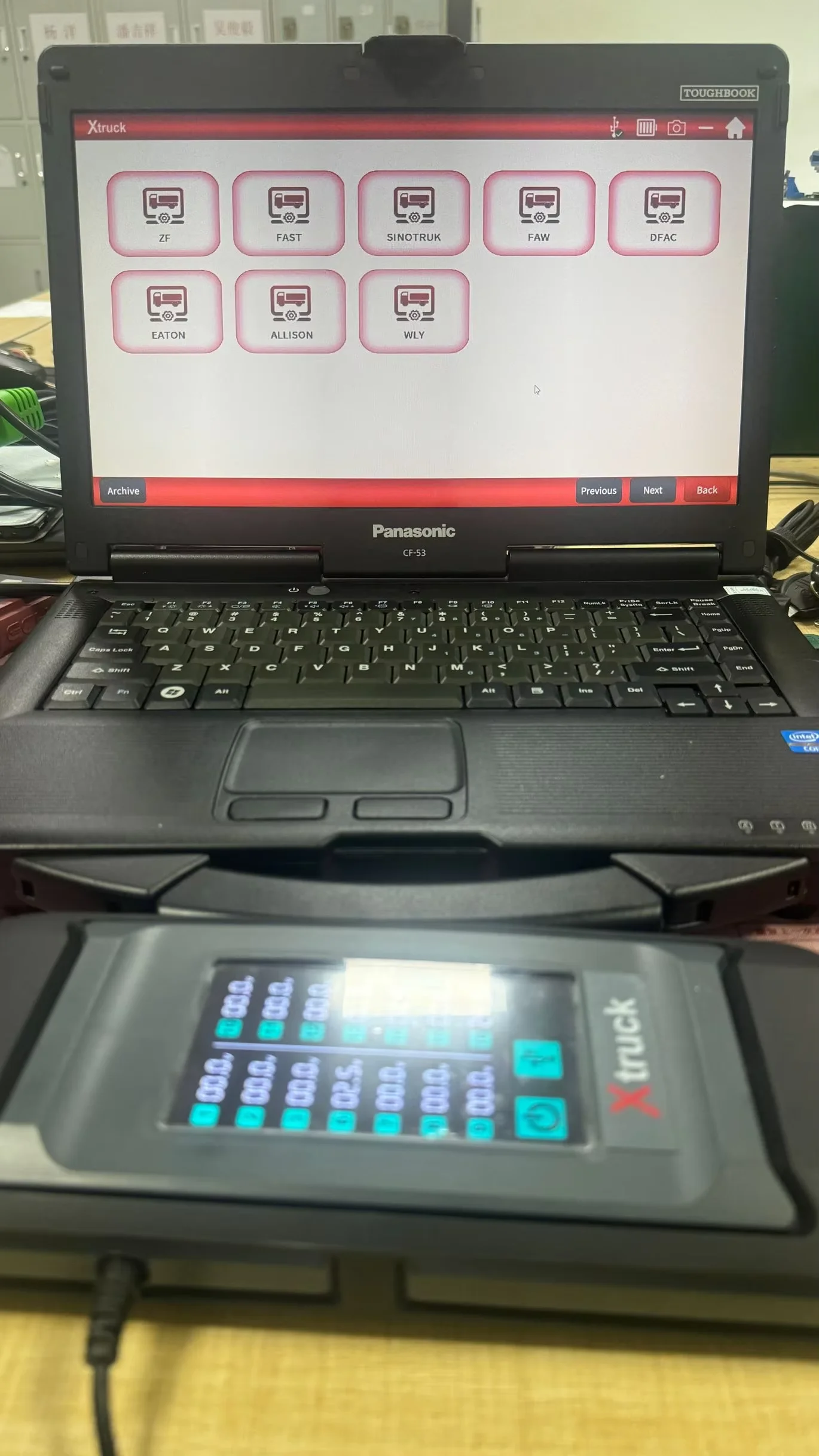 Xtruck FAST SINOTRUCK Voith Faw Trailer truck diagnostic Chassis Inspection tool ZF gearbox transmission Testman +CF53