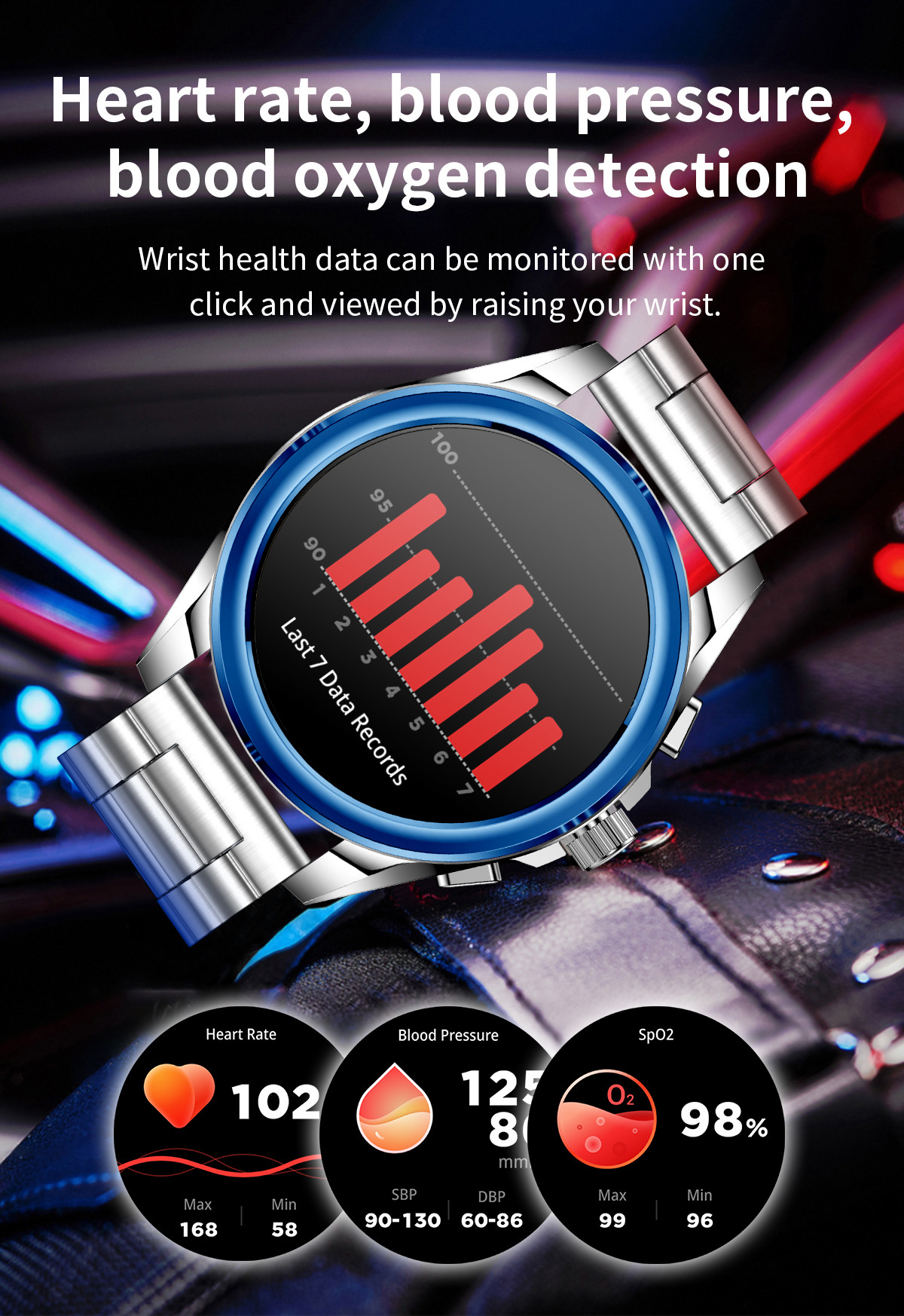 All Metal Amoled Bluetooth Calling Smartwatch Sports Mode Round Shape