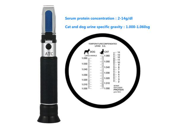 Lightweight Hand Held Refractometer , Urine Pet Clinical Refractometer 10~30