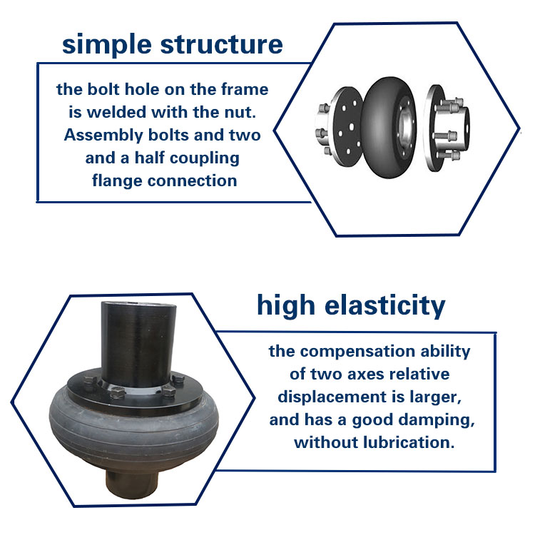 Tyre Flexible Shaft Coupling Rubber Non standard For Manufacturing Plant