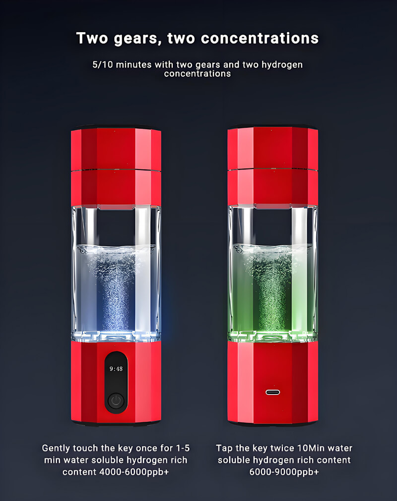 Tritan Hydrogen Generating Water Bottle 6000ppb Hydrogen Health Water Bottle