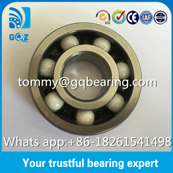 Nylon Retainer ZrO2 Material 6305 Hybrid Ceramic Deep Groove Ball Bearing 