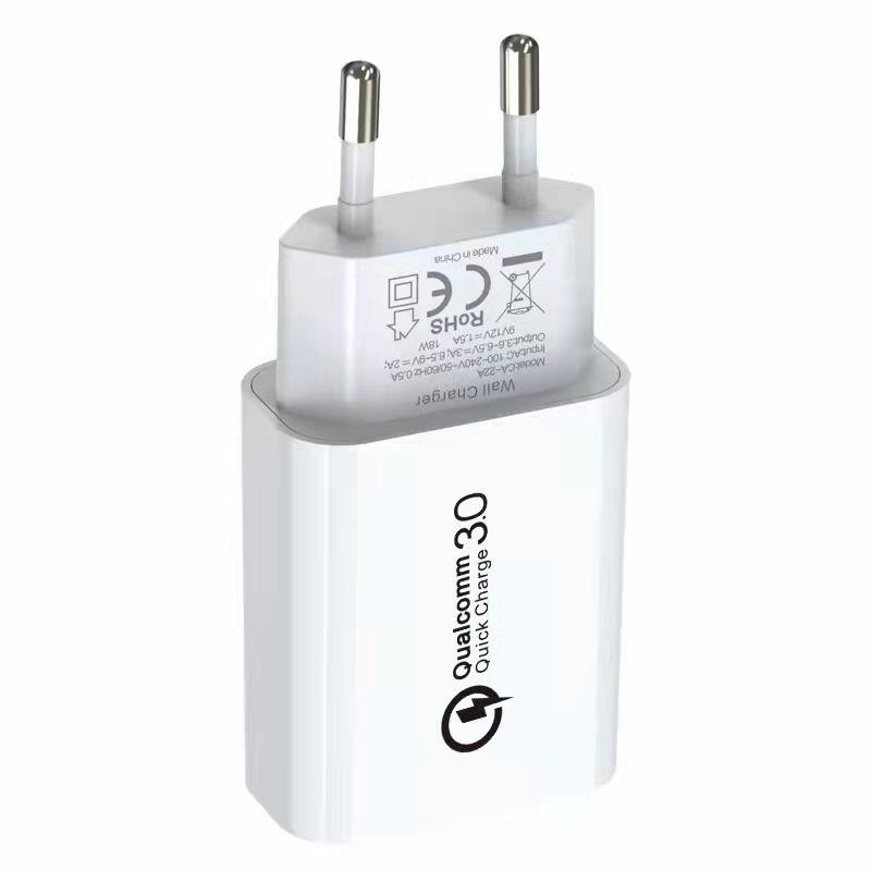 3A 18W USB Wall Fast Mobile Phone Charger QC3.0 EU / US Plug