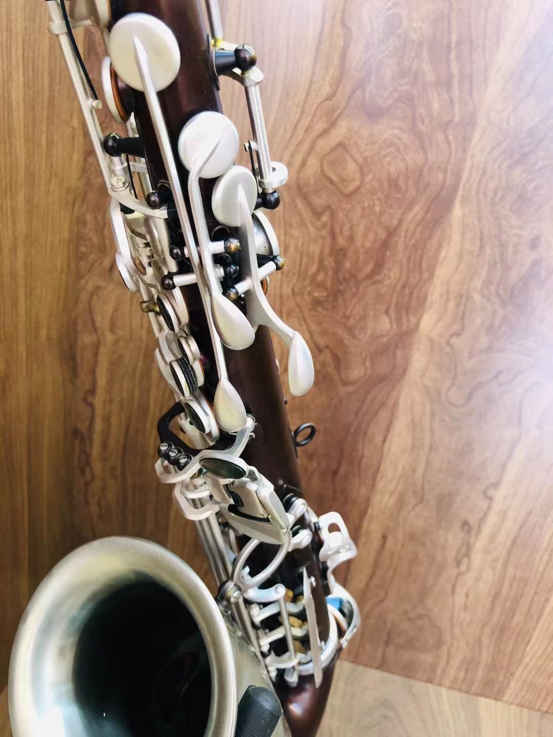 children musical instrument white painting saxophone for children Hot selling Bb brass Curved Soprano Saxophone