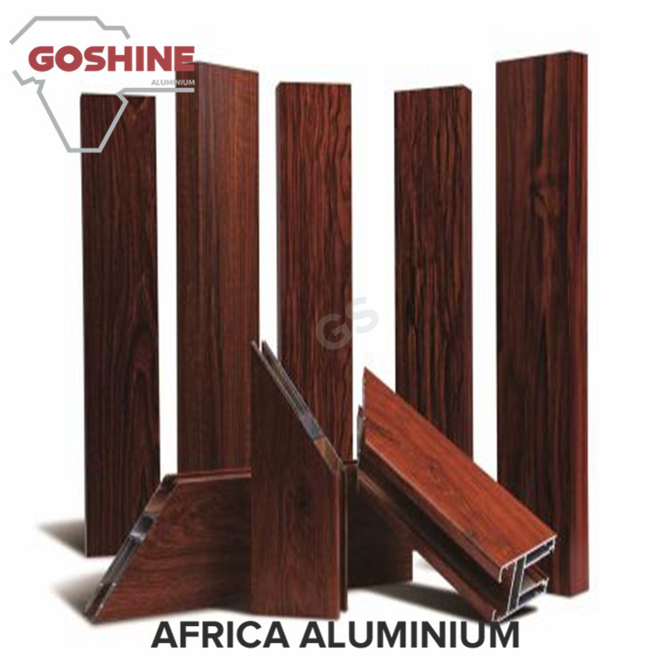 High Hardness Wood Finish Aluminium Profiles Corrosion Resistance For Doors