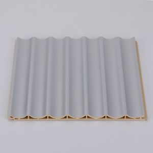 Damask Pattern WPC Laminated Fluted Flat Wall Solid Panel for Interior