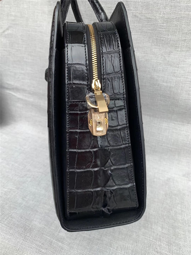 Genuine Crocodile Skin Businessmen Laptop Briefcase Exotic Alligator Leather Male Working Handbag Large Shoulder Bag