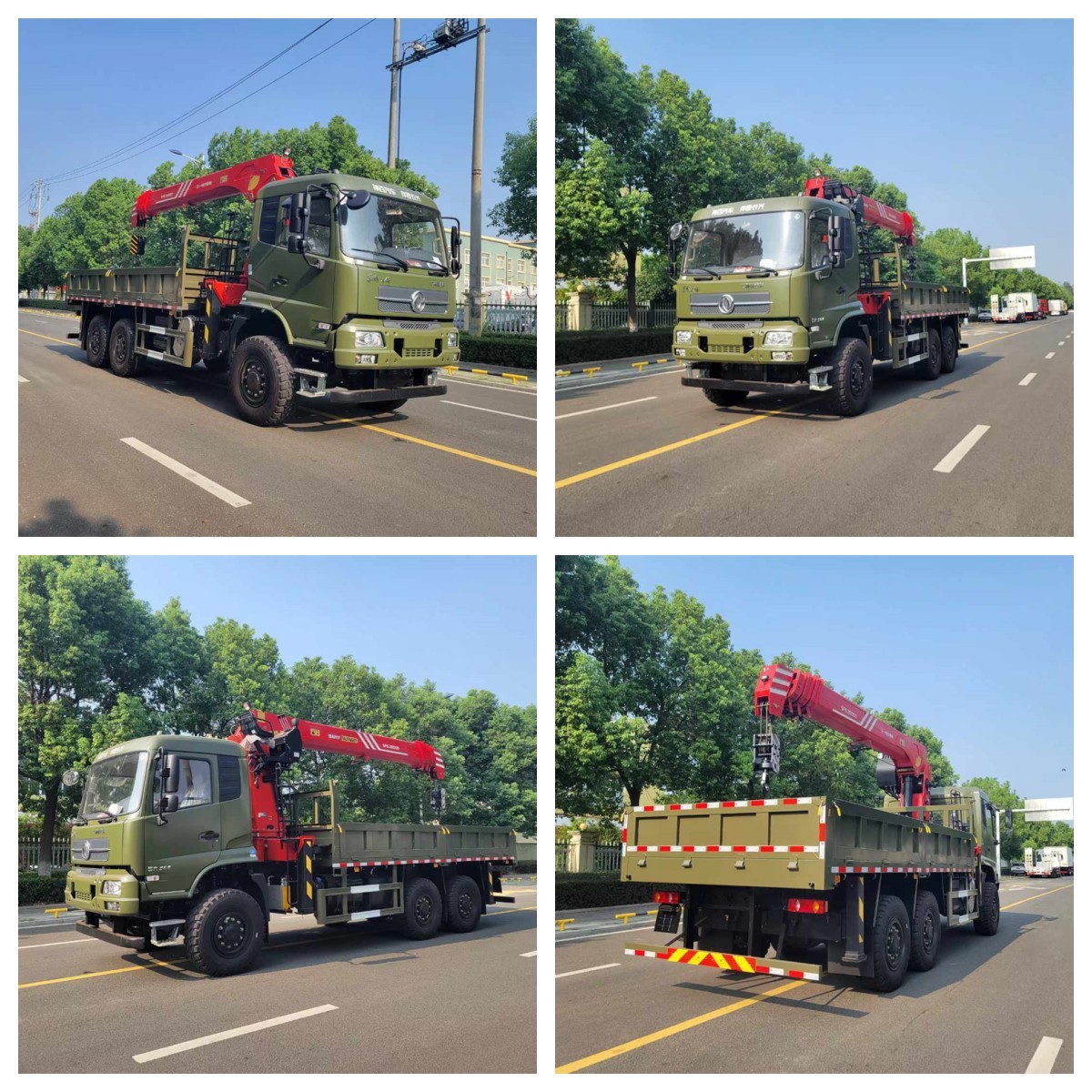Chinese Dongfeng Brand 6WD 6X6 Truck Mounted Crane With XCMG 8 Tons 10 Ton Crane For military use