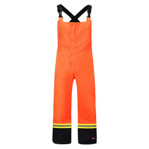 Quality Unisex HIVIS Work Clothes EN343 Reflective Bib Overalls For Offshore for sale