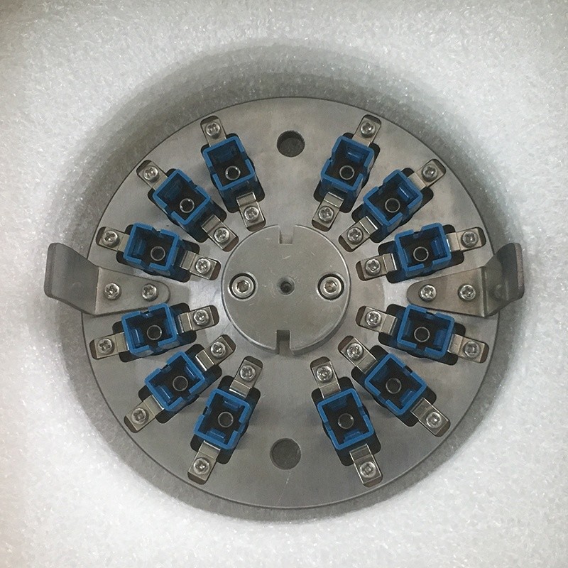Center Pressure Round SC PC Fiber Polishing Disc Jig 12 Connectors