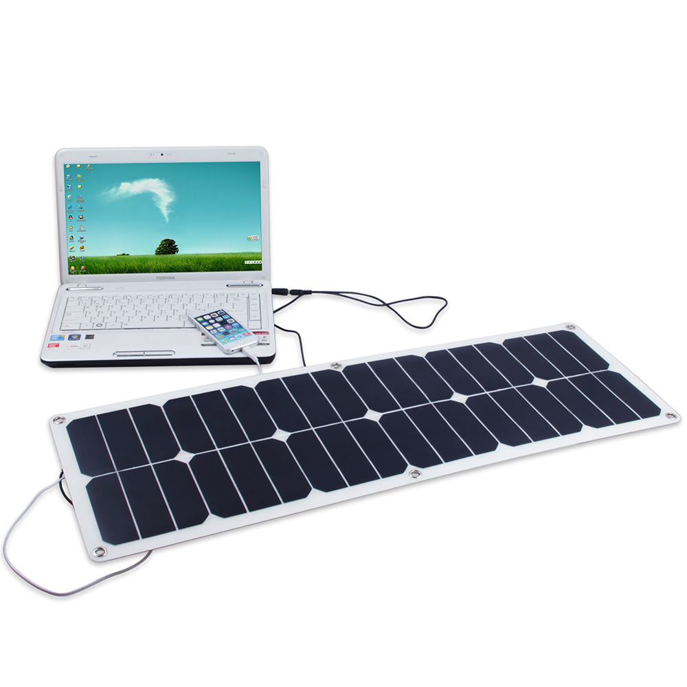 PET Laminated 40W Flexible Solar Panels For Laptop Charging