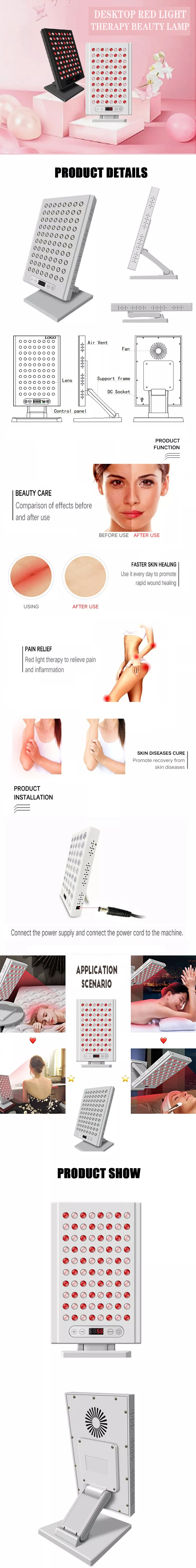 Red light treatment panel face and body, 850 and 660nm infrared light treatment equipment - red light treatment for body