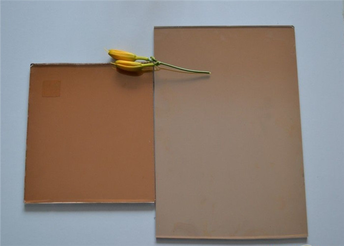Pink Tinted Float Glass 4mm 5mm 5.5mm 6 mm Thickness For Curtain Walls / Glass Ribs