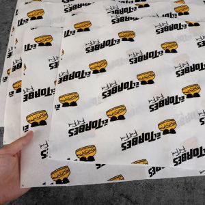 Custom Printed Sandwich Burger Burrito Package Greaseproof Wrapping Paper Food