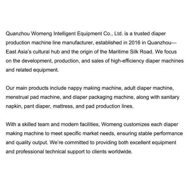 Quickly Switch Specifications Sanitay Pad Making Machine 5 Sizes Customized